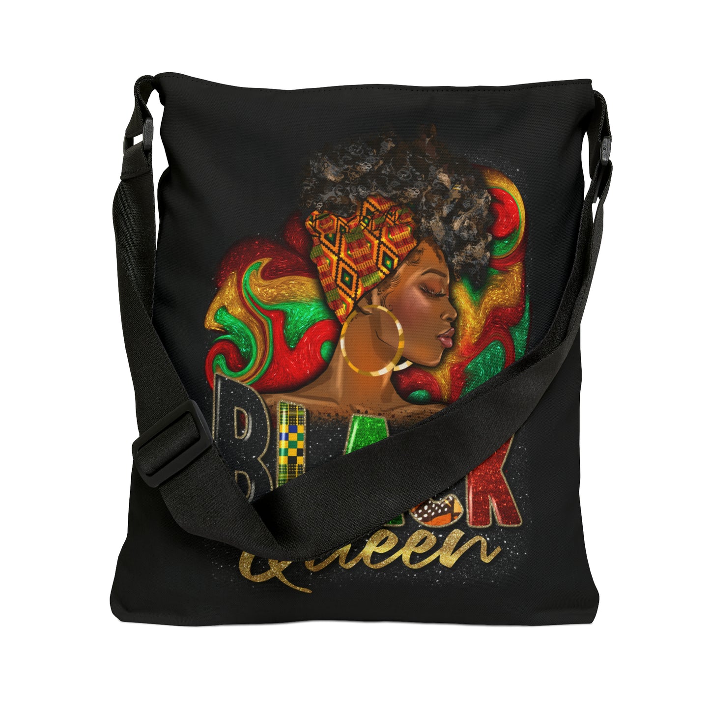 Black Queen Adjustable Tote Bag (AOP)