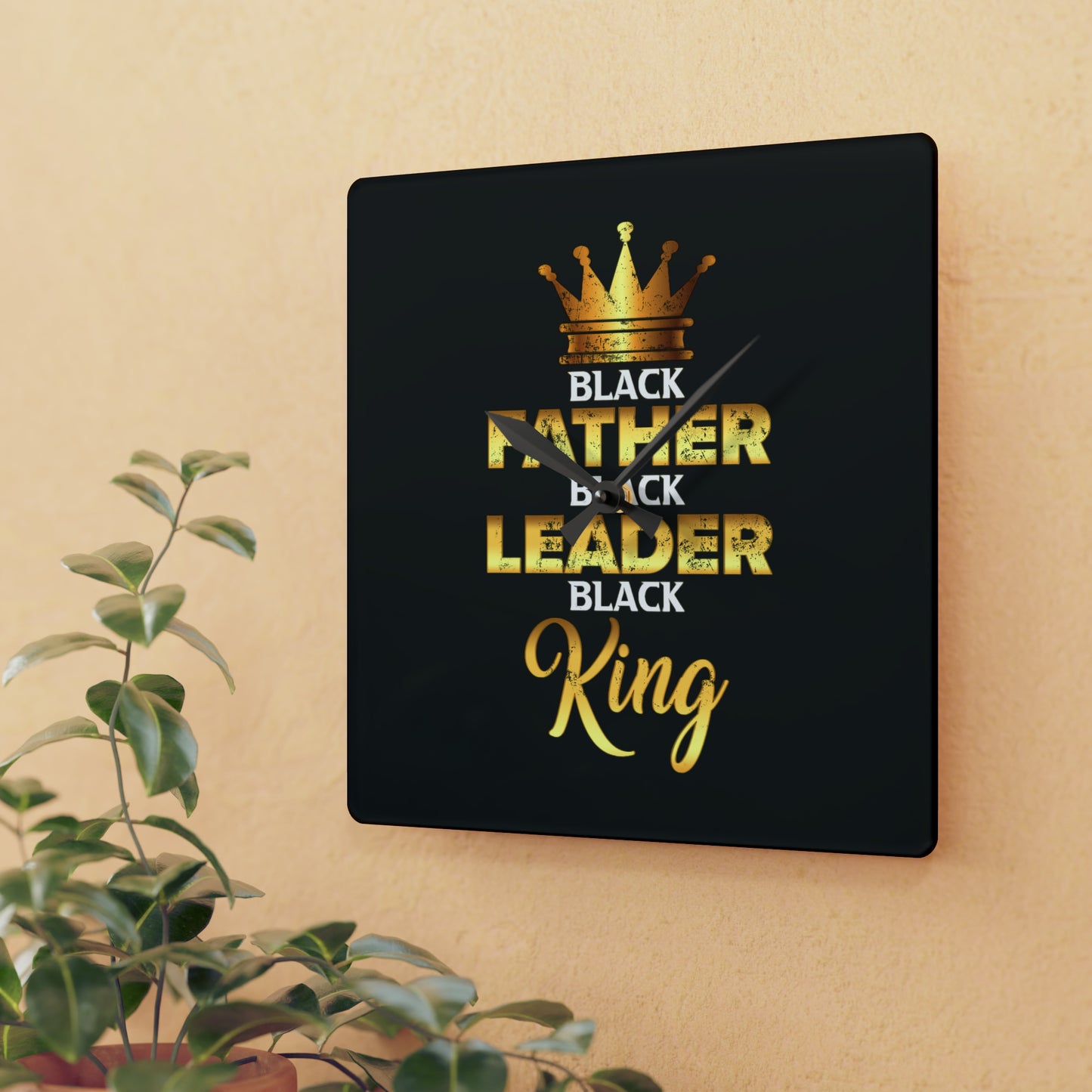 Father Leader King Acrylic Wall Clock