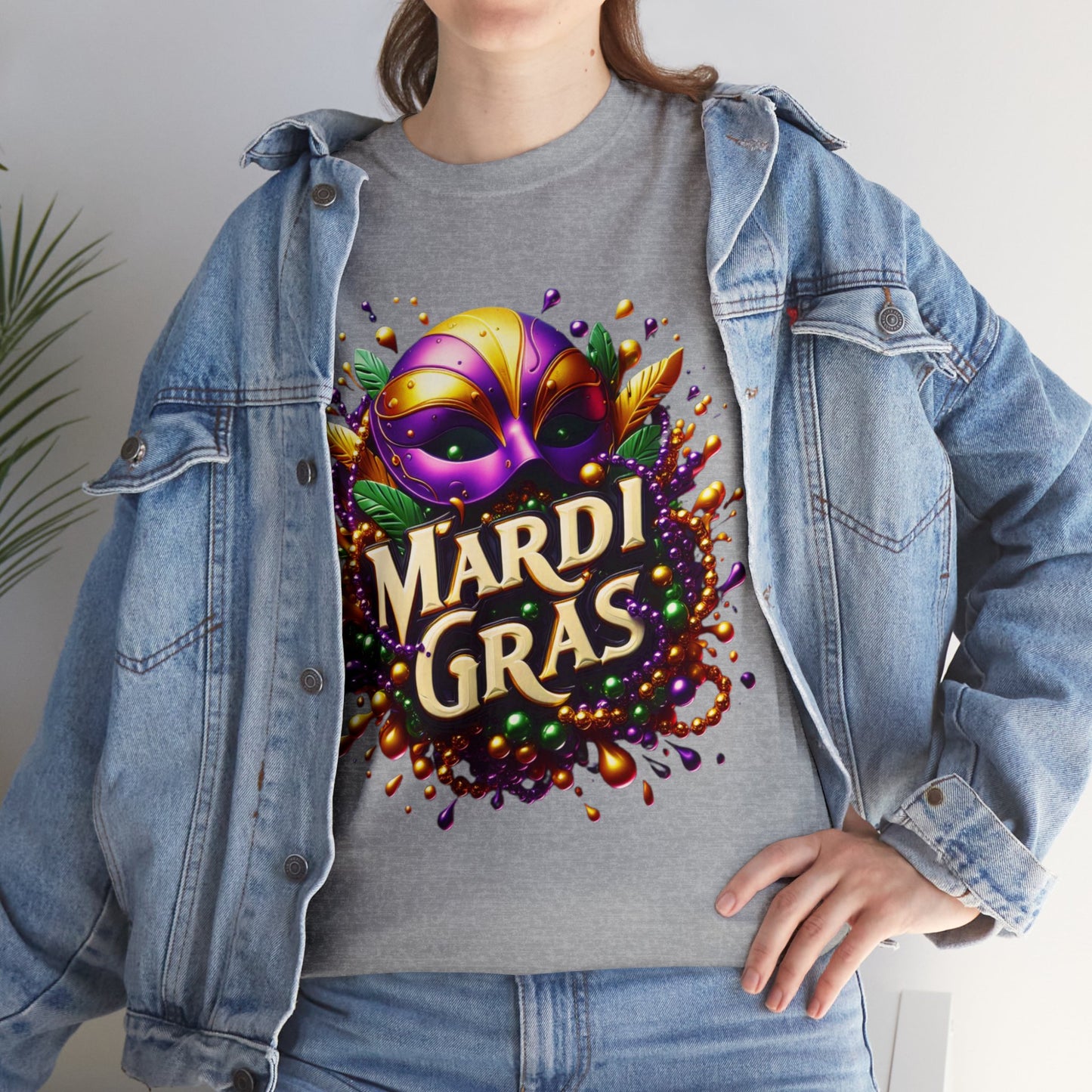 Mardi Gras 3 Unisex Heavy Cotton Tee