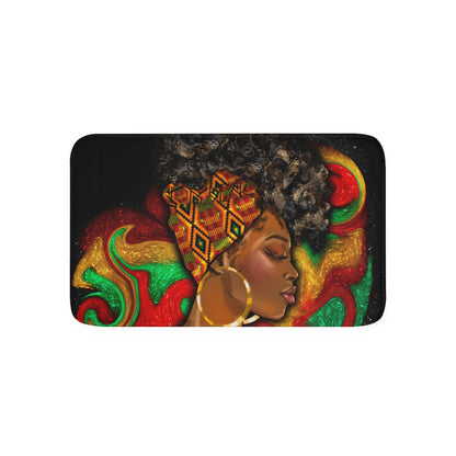 Black Queen Memory Foam Bath Mat