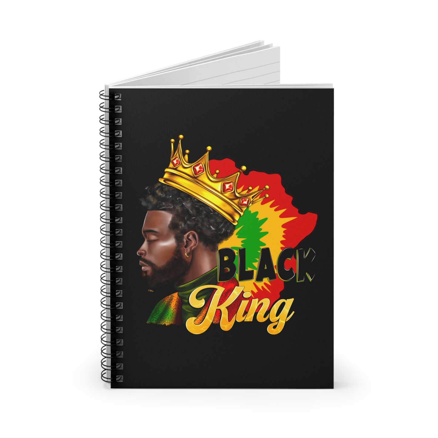 Black King Spiral Mini Notebook - Ruled Line