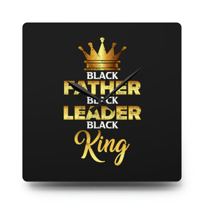 Father Leader King Acrylic Wall Clock