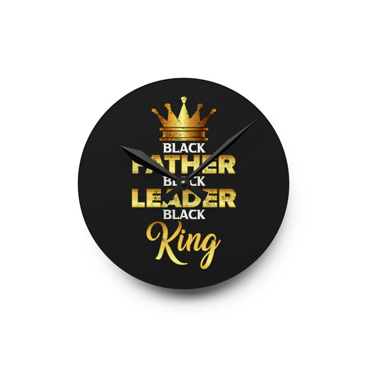 Father Leader King Acrylic Wall Clock