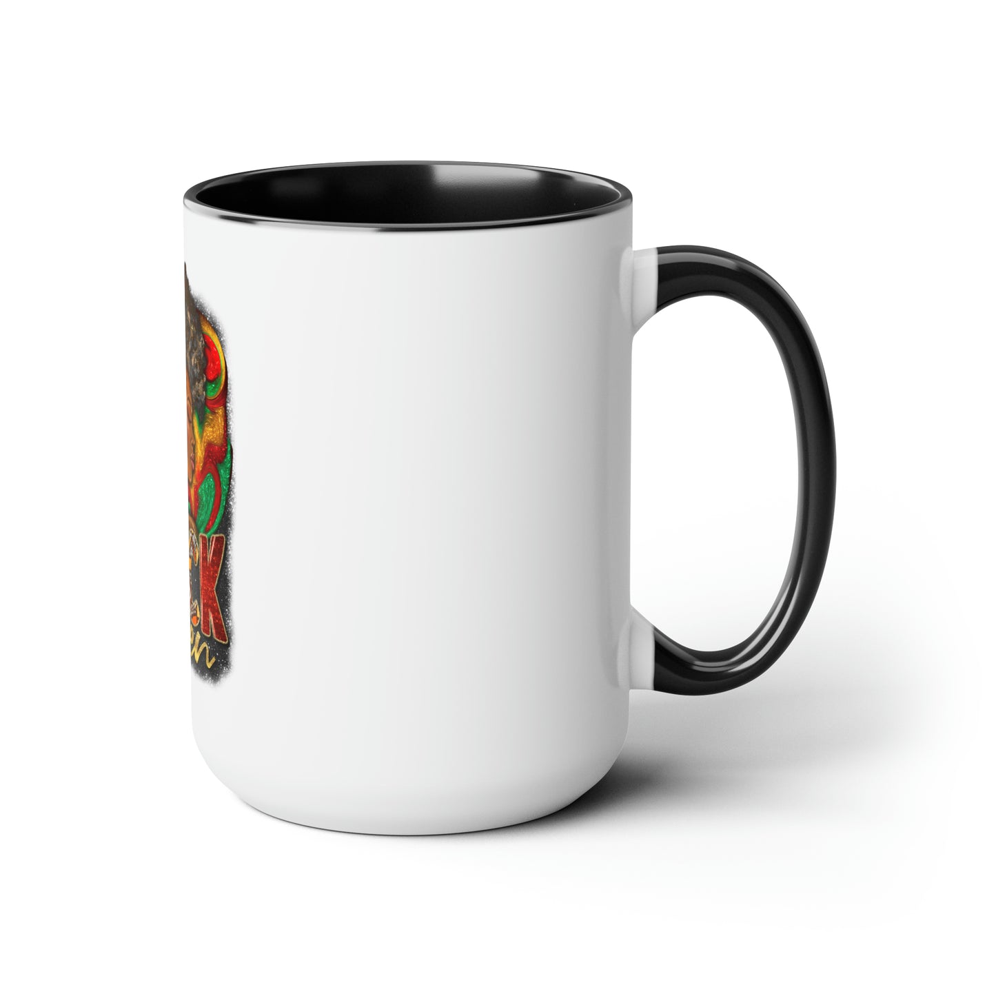 Black Queen Two-Tone Coffee Mugs, 15oz