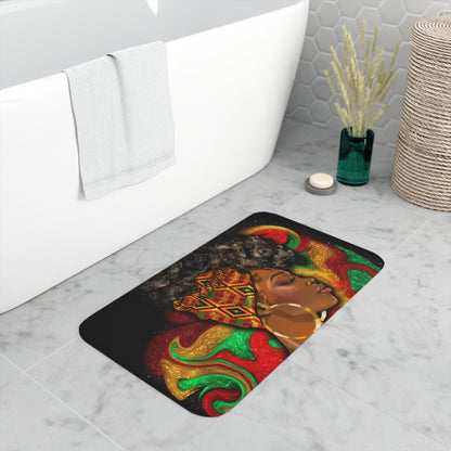 Black Queen Memory Foam Bath Mat