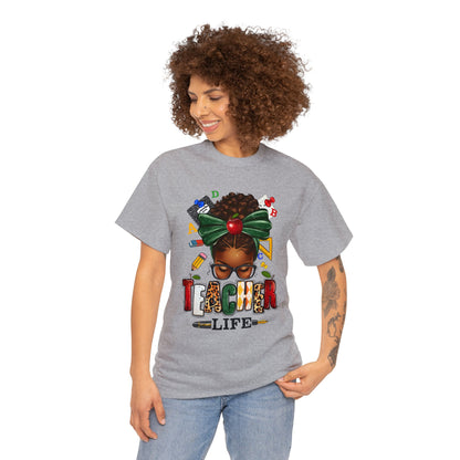 Teacher Life Queen Unisex Heavy Cotton Tee