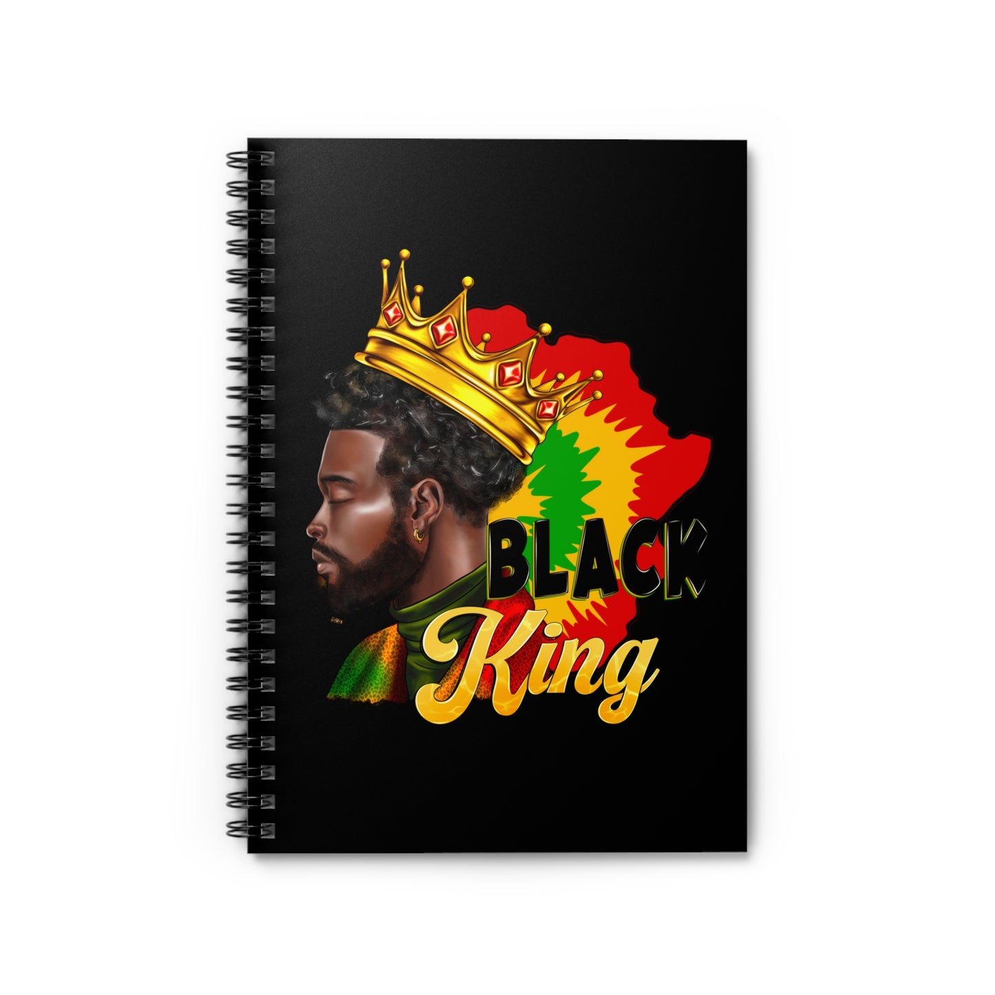 Black King Spiral Mini Notebook - Ruled Line