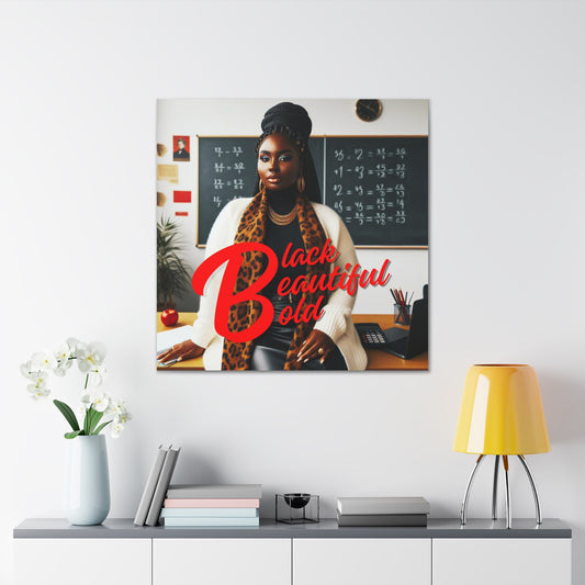 Black, Beautiful, Bold  Canvas Gallery Wrap