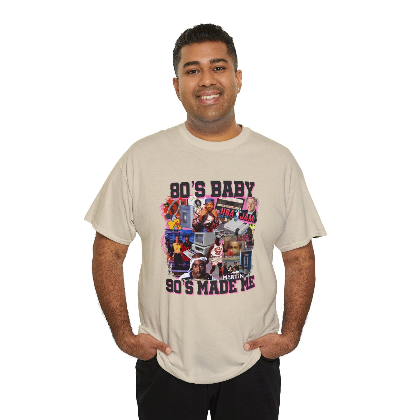 80s Baby 90s Made Me Unisex Heavy Cotton Tee