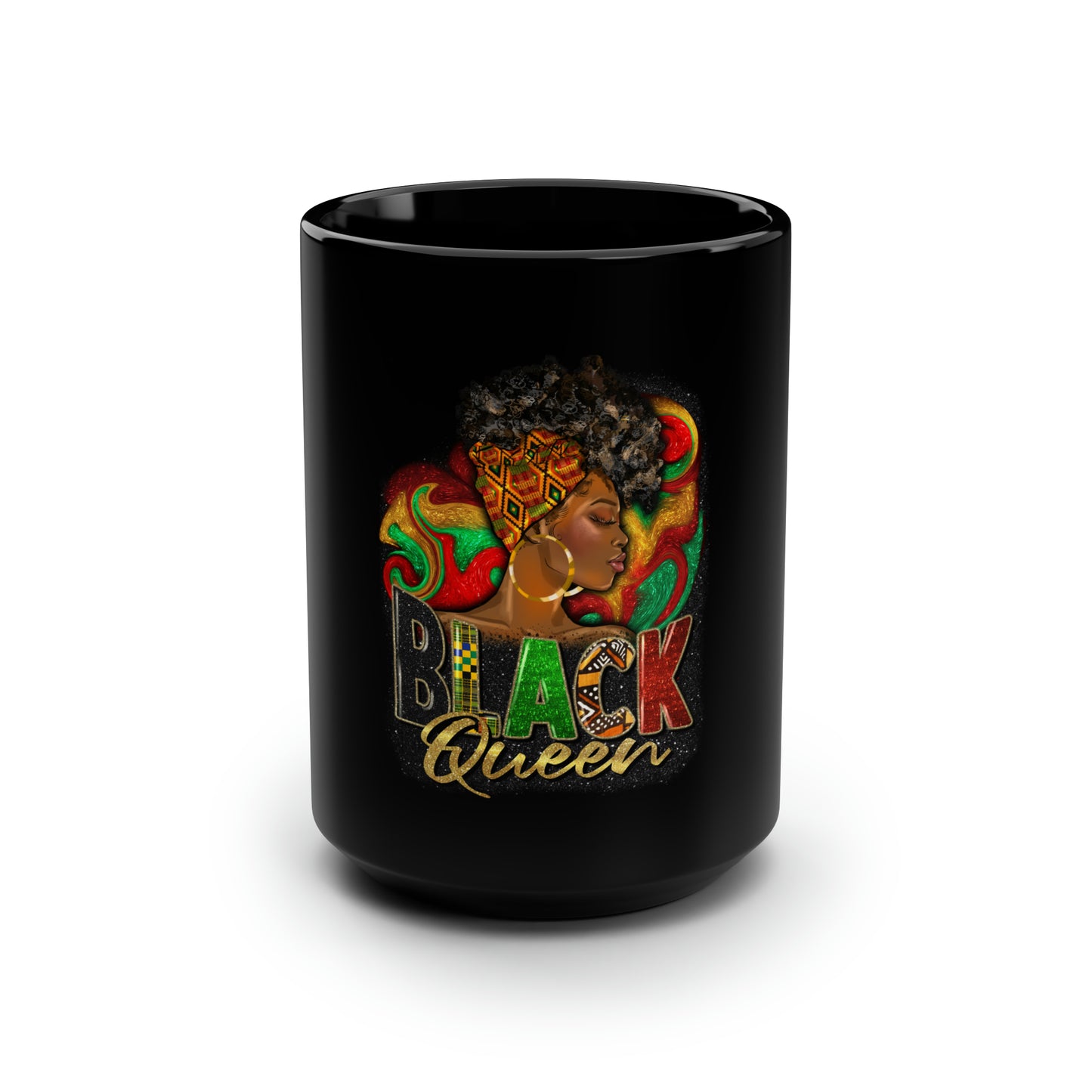 Black Queen Black Mug, 15oz