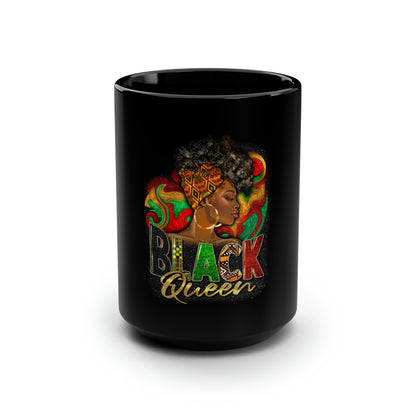 Black Queen Black Mug, 15oz