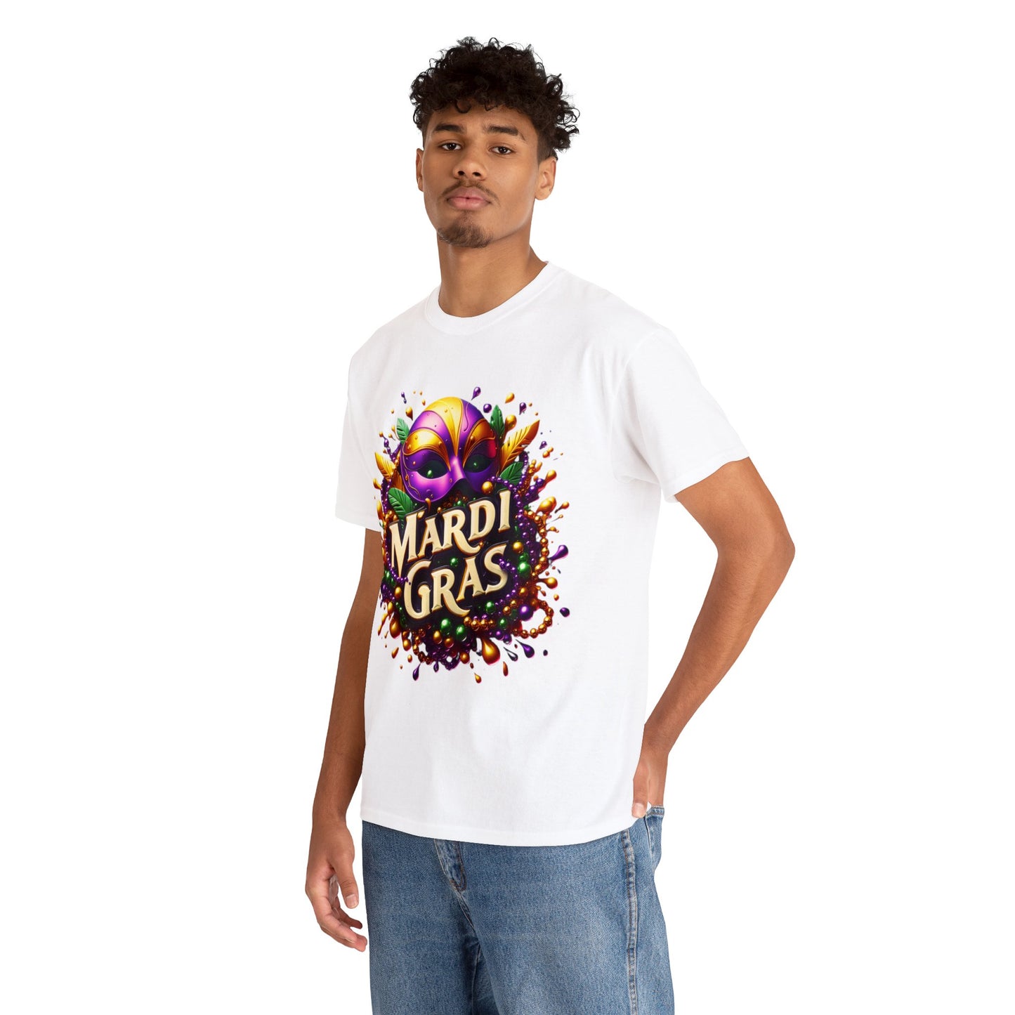 Mardi Gras 3 Unisex Heavy Cotton Tee