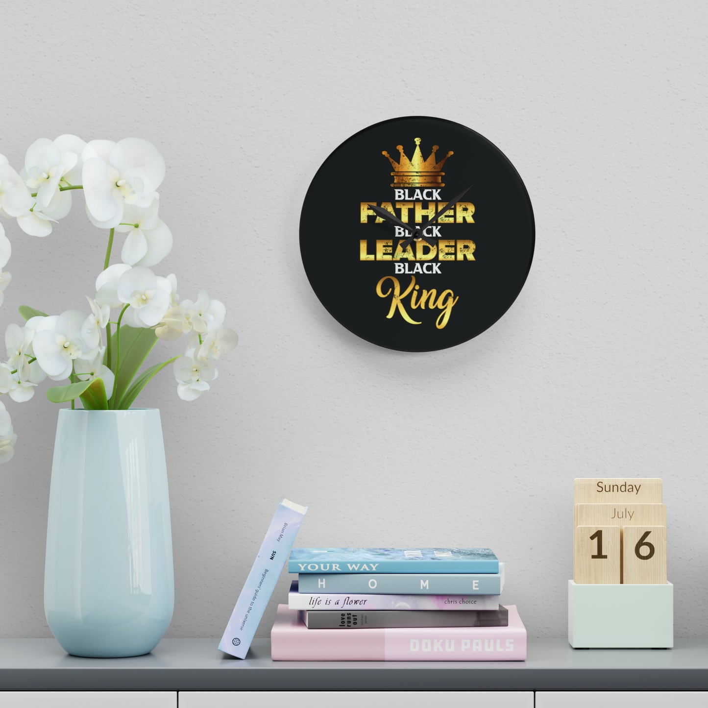 Father Leader King Acrylic Wall Clock