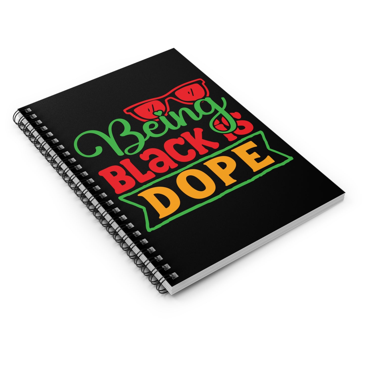 Being Black is Dope Spiral Mini Notebook - Ruled Line