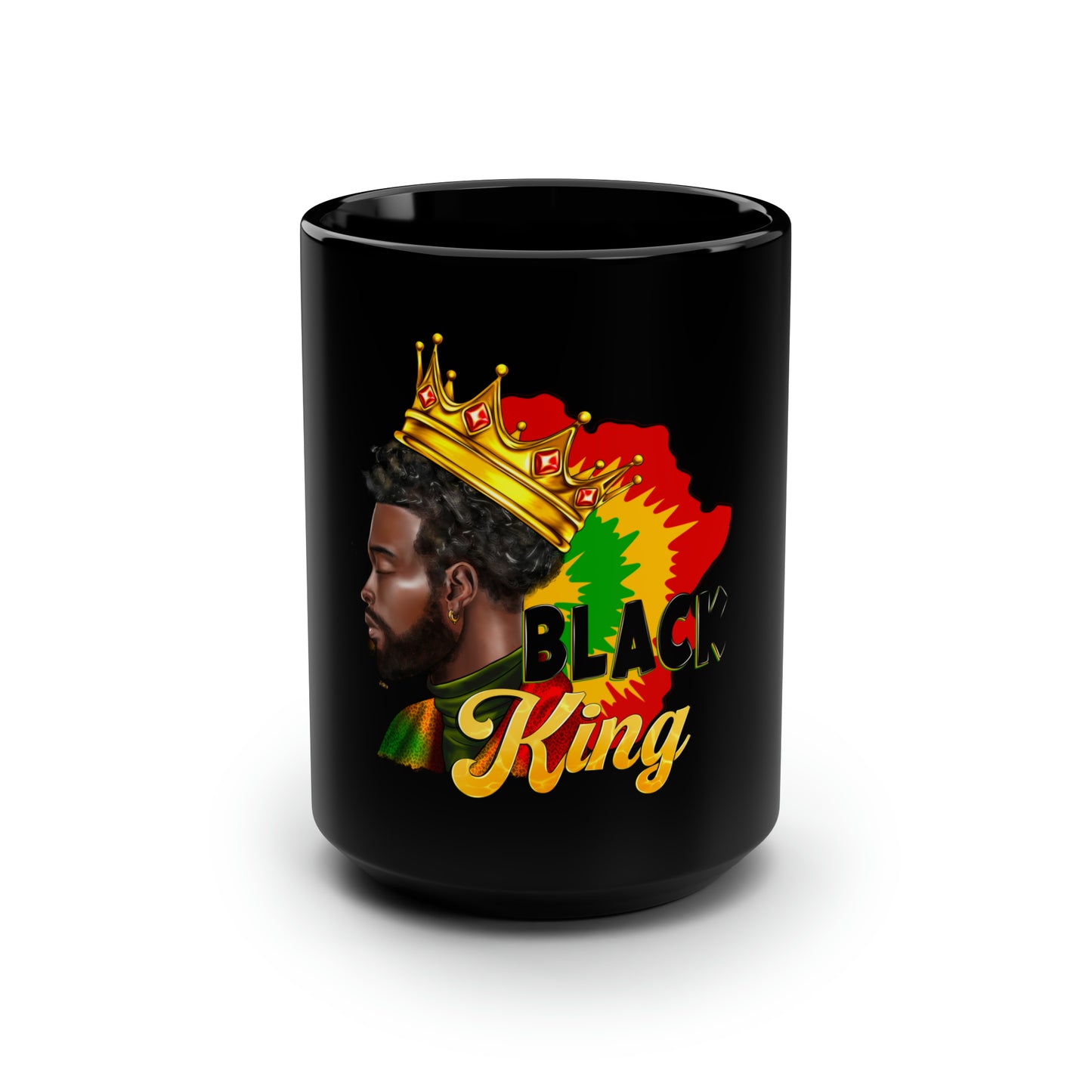 Black King Black Mug, 15oz