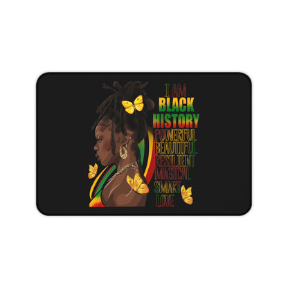 Black History Queen Desk Mat