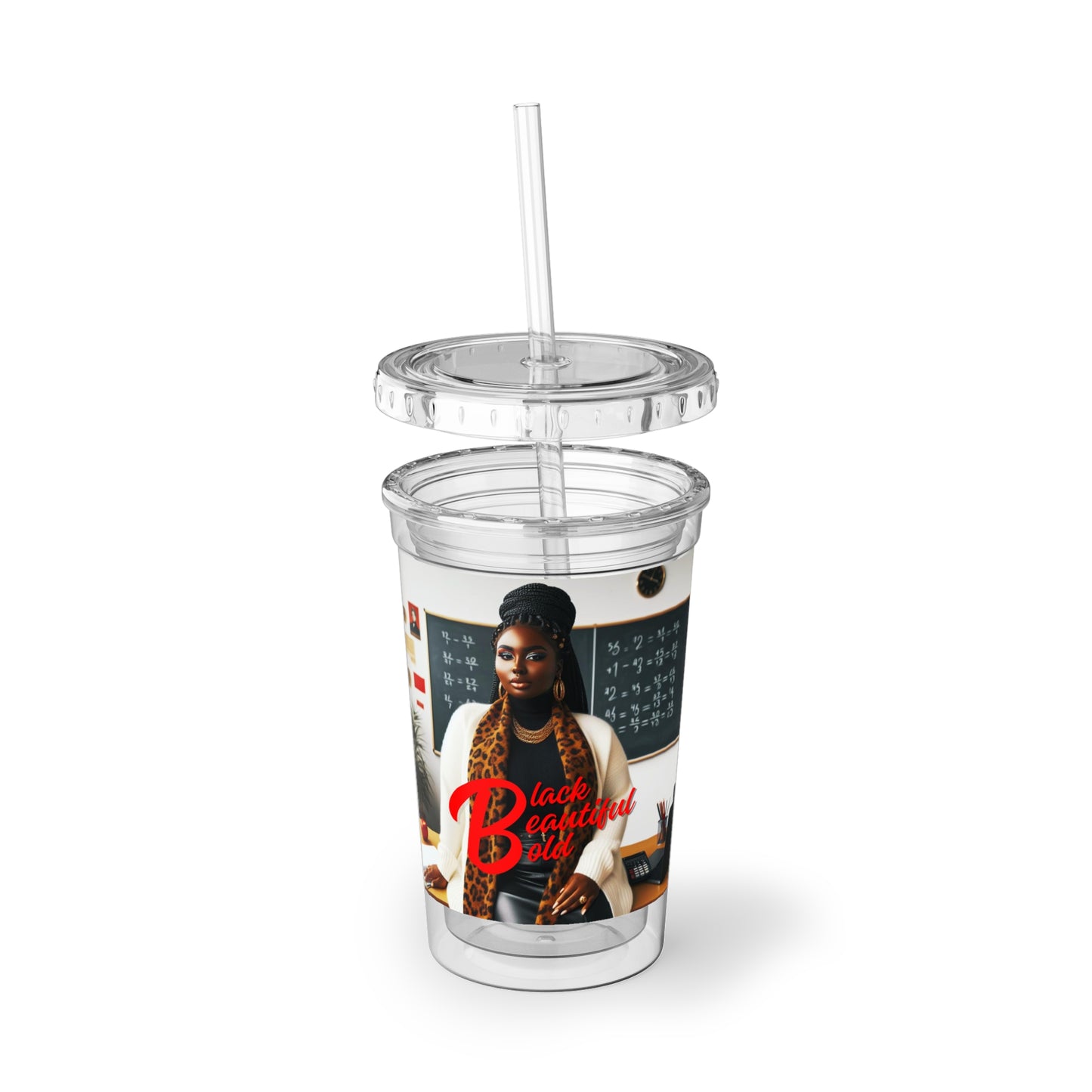 Black Beautiful Bold Suave Acrylic Cup