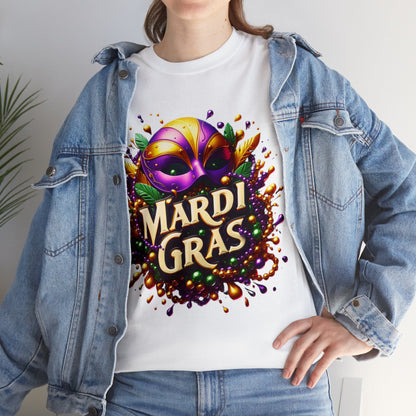 Mardi Gras 3 Unisex Heavy Cotton Tee