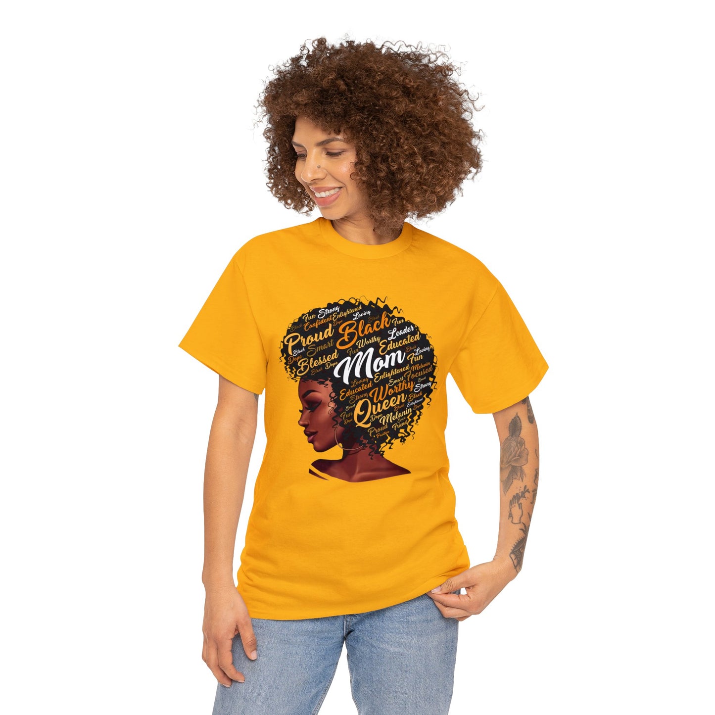 Black Mom Unisex Heavy Cotton Tee