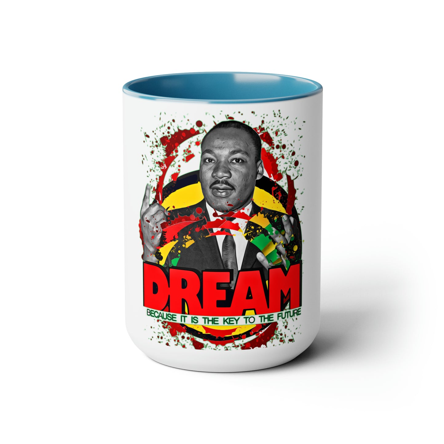 MLK Jr Two-Tone Coffee Mugs, 15oz