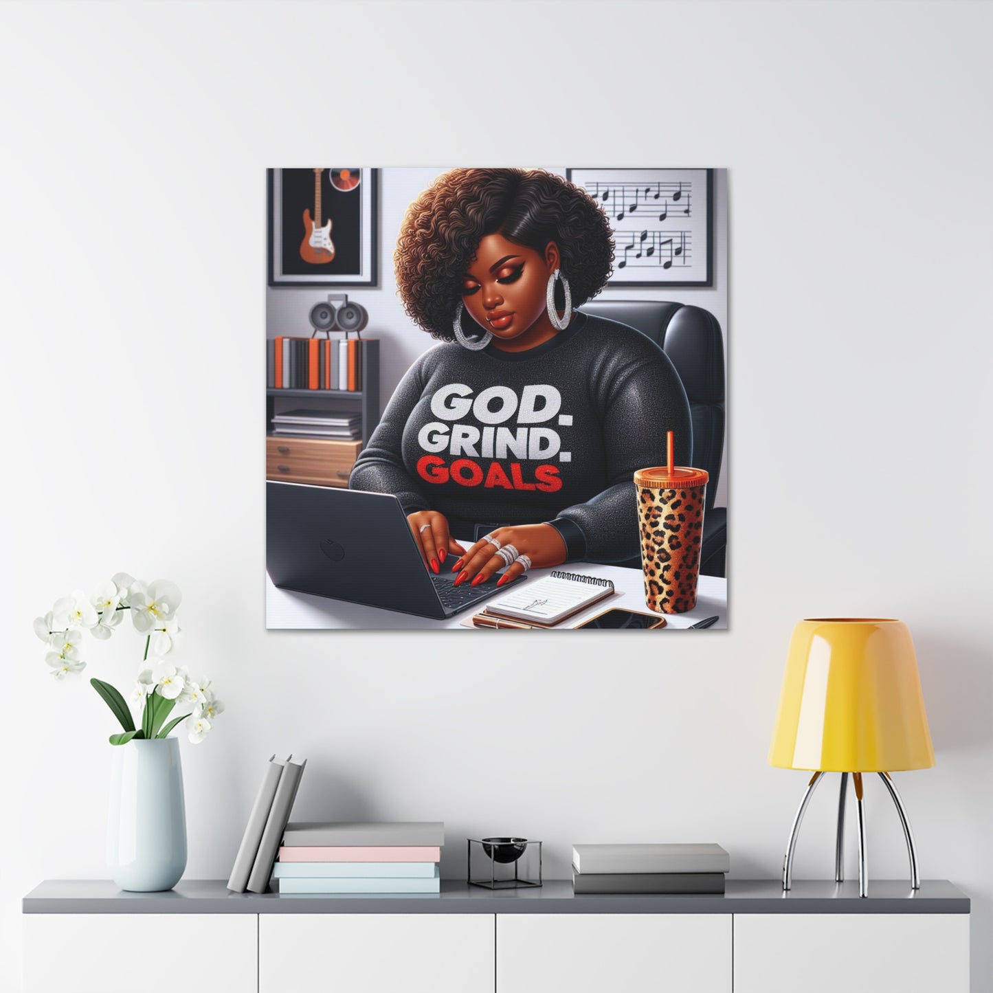 God, Grind, Goals Canvas Gallery Wrap