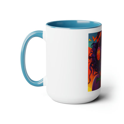 Musically Inclined Two-Tone Coffee Mugs, 15oz